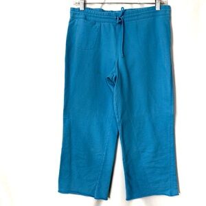 Vintage Victoria’s Secret Turquoise Calf Length Wide Leg Sweatpants With Pocket